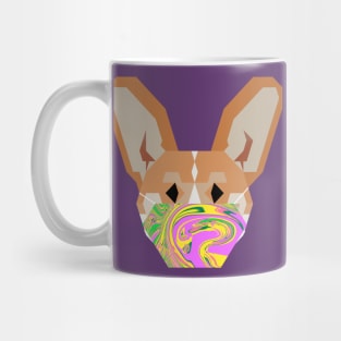 Dog Wearing Abstract spring #3 Mask Mug